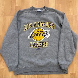Reebok Y2K Gray Los Angeles Lakers Crewneck Sweater